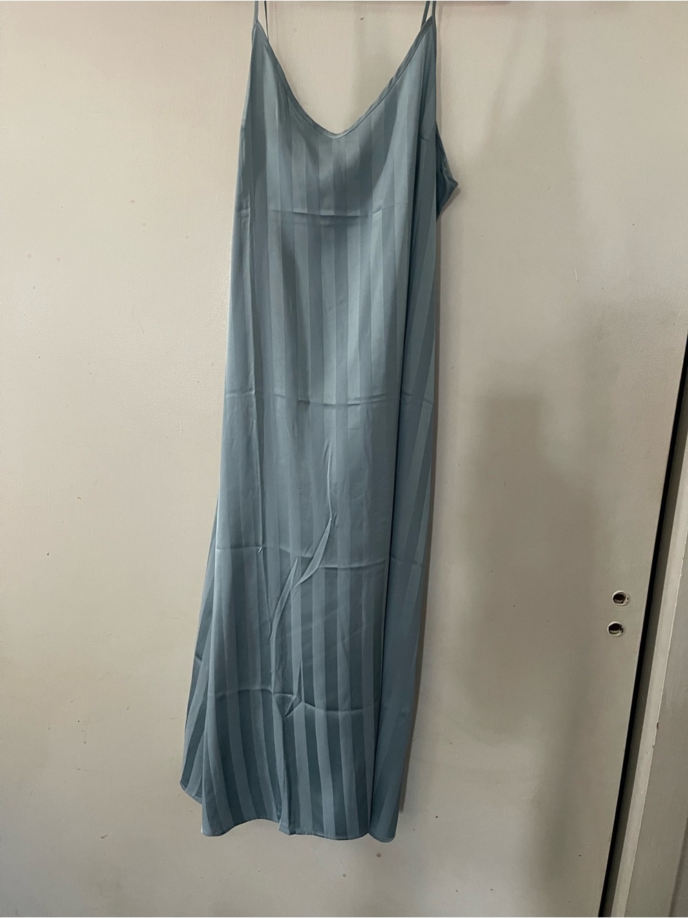 T.J.Maxx Light Blue Satin Maxi Slip Dress